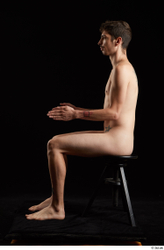 Man White Slim Male Studio Poses